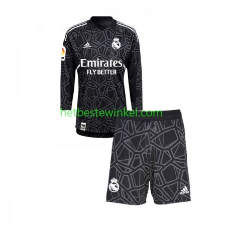 Real Madrid Voetbalshirts Doelman Kind Uit 2022-23 - LS(+ Korte broeken)